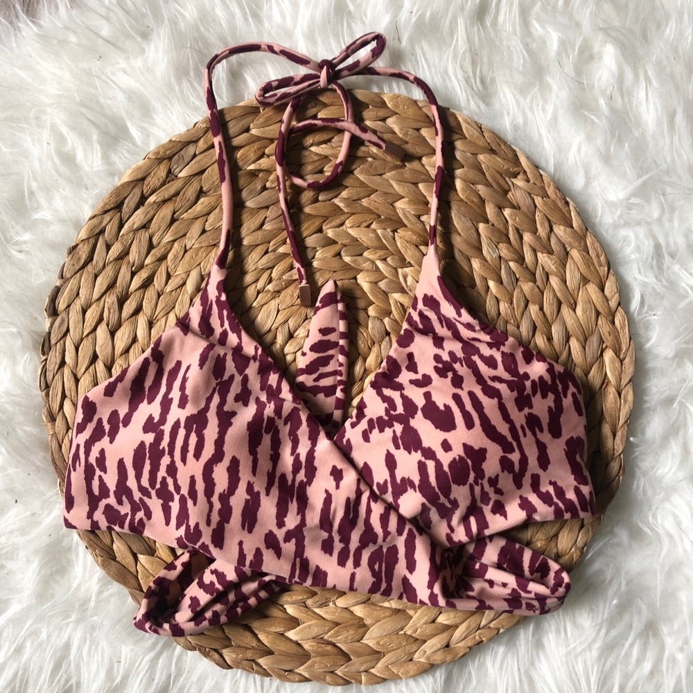 Vix Swimwear Bali Leopard-Print wrap Bikini Top